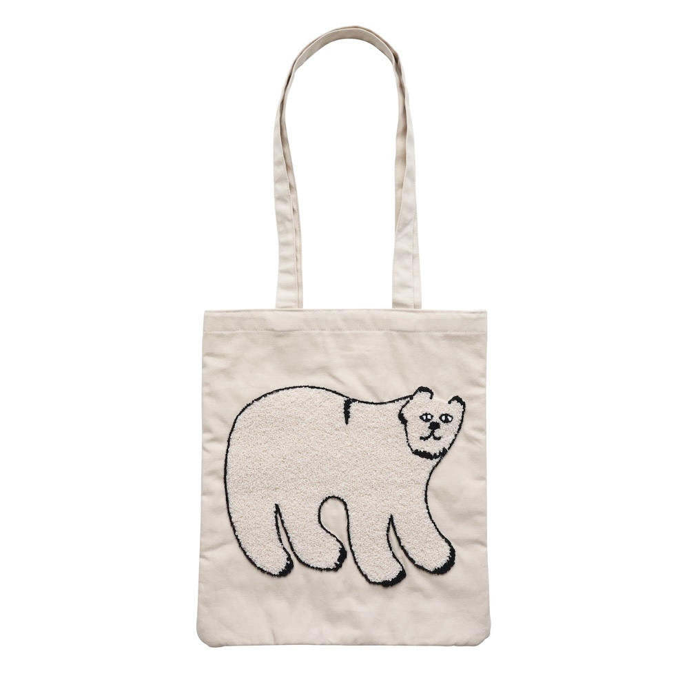 Olya Fluffy Rectangle tote bag Polar bear | 8000000works | エイト
